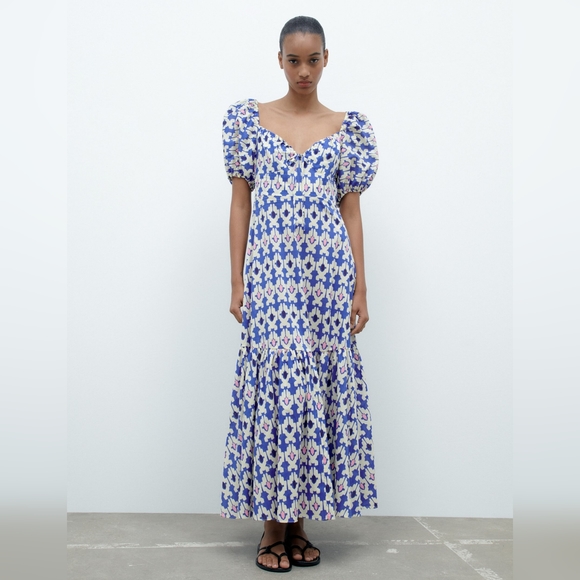 NWT Zara Printed Midi Dress - 3139/725 - Picture 2 of 16